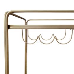 Wentworth Rectangle Bar Cart - Antique Gold