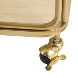 Wentworth Rectangle Bar Cart - Antique Gold