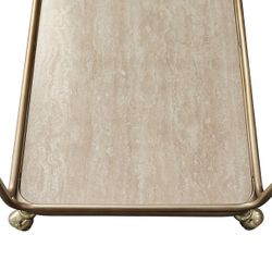 Wentworth Rectangle Bar Cart - Antique Gold