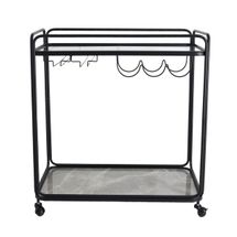 Wentworth Rectangle Bar Cart - Black