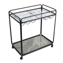 Wentworth Rectangle Bar Cart - Black