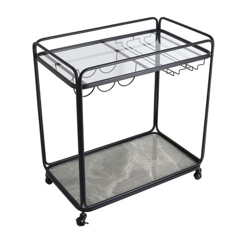 Wentworth Rectangle Bar Cart - Black