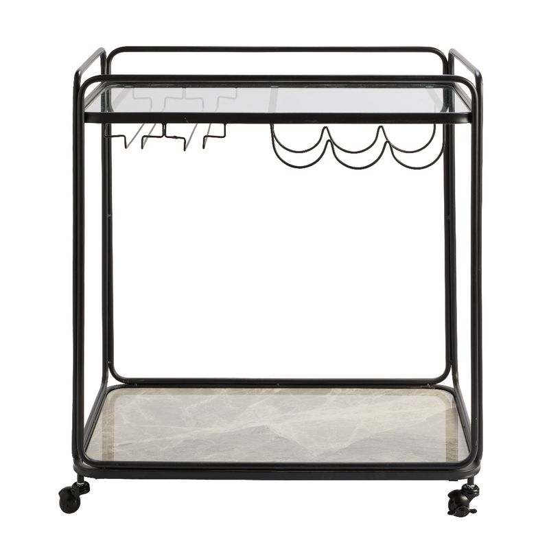 Wentworth Rectangle Bar Cart - Black