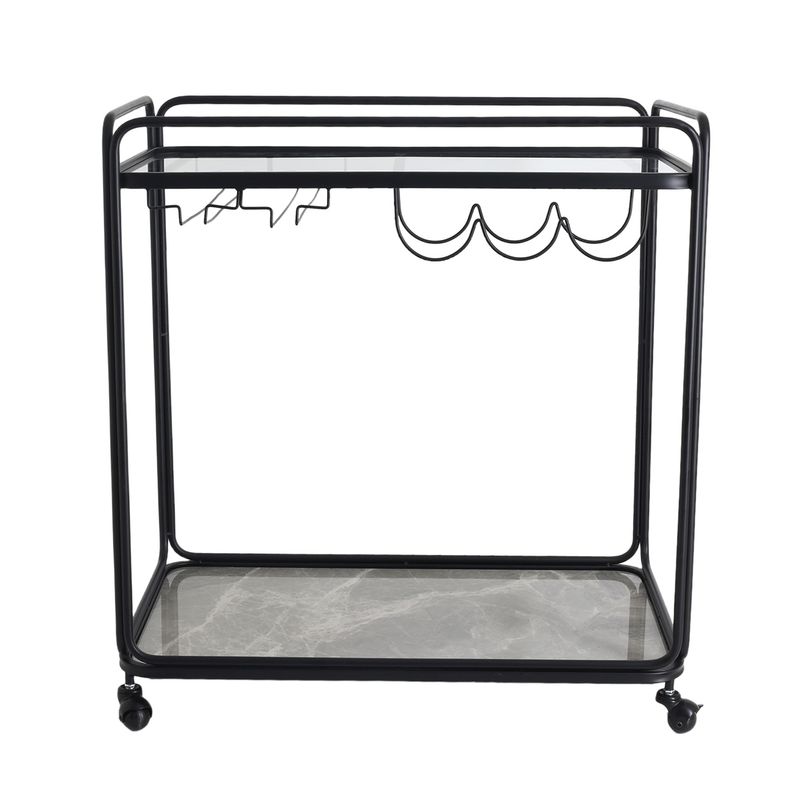Wentworth Rectangle Bar Cart - Black