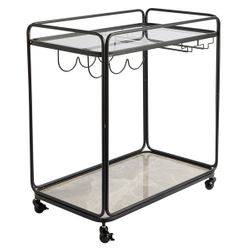 Wentworth Rectangle Bar Cart - Black