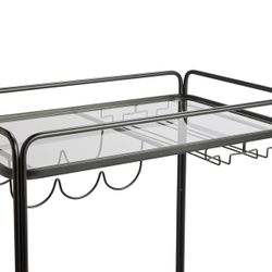 Wentworth Rectangle Bar Cart - Black