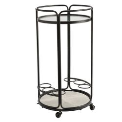 Wentworth Round Bar Cart - Black