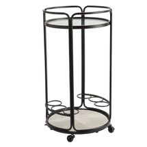 Wentworth Round Bar Cart - Black