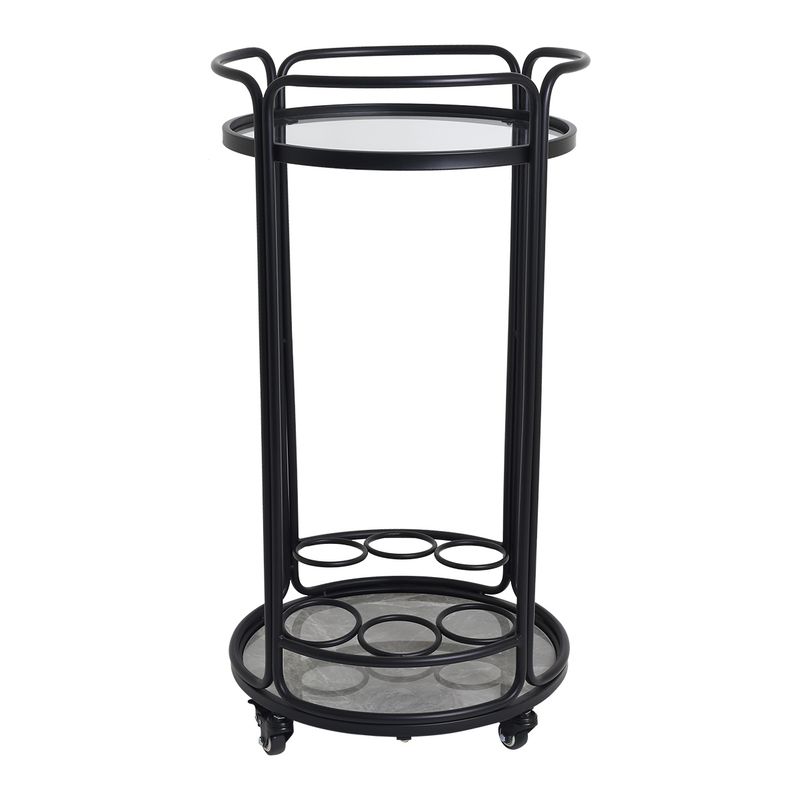 Wentworth Round Bar Cart - Black