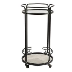 Wentworth Round Bar Cart - Black