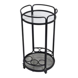 Wentworth Round Bar Cart - Black