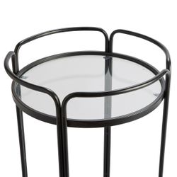 Wentworth Round Bar Cart - Black