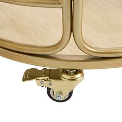 Wentworth Round Bar Cart - Antique Gold