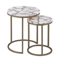 Violet Agate Nesting Side Tables