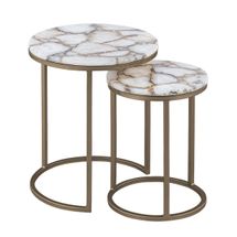 Violet Agate Nesting Side Tables