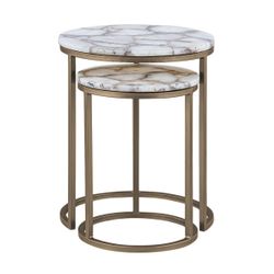 Violet Agate Nesting Side Tables
