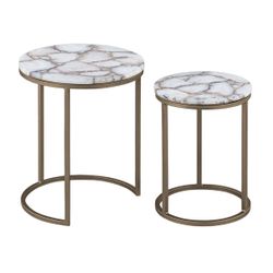 Violet Agate Nesting Side Tables