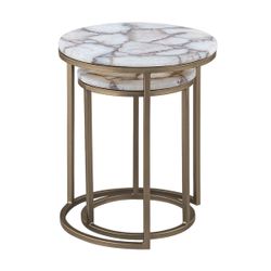Violet Agate Nesting Side Tables