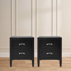 Soloman Small Black Bedside Table Range