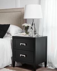 Soloman Small Black Bedside Table Range