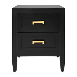 Soloman Small Black Bedside Table Range
