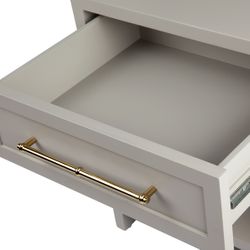 Pearl Small Grey Bedside Table Range