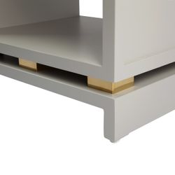 Pearl Small Grey Bedside Table Range