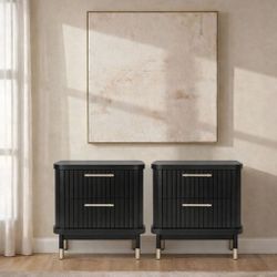 Sophia Black Bedside Table Range