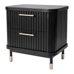 Sophia Black Bedside Table Range