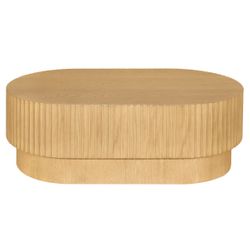 Avery Oval Coffee Table - Natural Oak