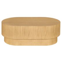 Avery Oval Coffee Table - Natural Oak