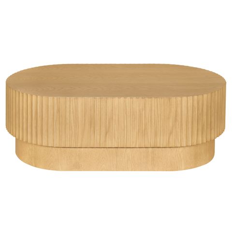 Avery Oval Coffee Table - Natural Oak