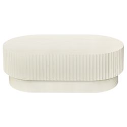 Avery Oval Coffee Table - Ivory