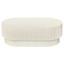 Avery Oval Coffee Table - Ivory