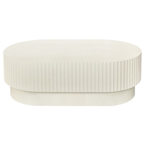 Avery Oval Coffee Table - Ivory