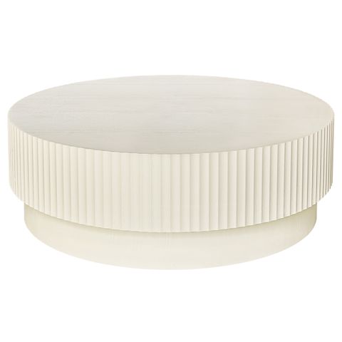 Avery Round Coffee Table - Ivory