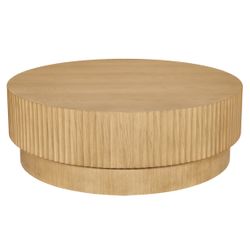 Avery Round Coffee Table - Natural Oak