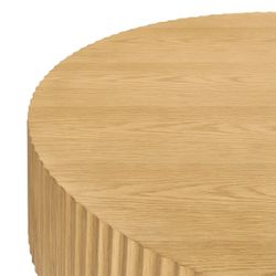 Avery Round Coffee Table - Natural Oak