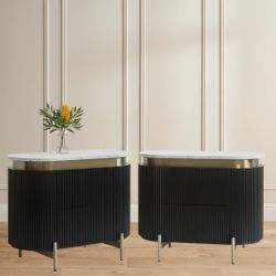 Demarco Black Bedside Table Range