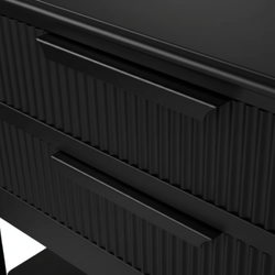 Aimee Large All BlackBedside Table Range