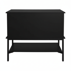 Aimee Large All BlackBedside Table Range