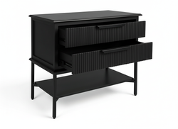 Aimee Large All BlackBedside Table Range