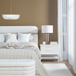 Aimee Large All White Bedside Table Range