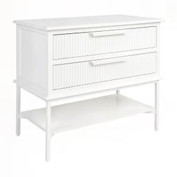 Aimee Large All White Bedside Table Range