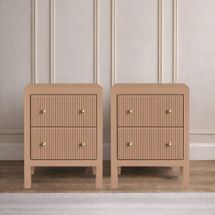 Ariana Small Mocha Mousse Bedside Table Set of 2