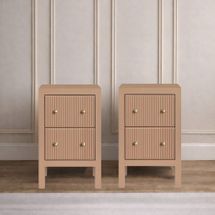 Ariana Petite Mocha Mousse Bedside Table Set of 2