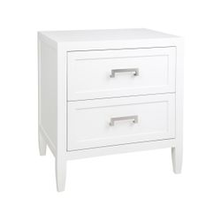 Soloman Large White Bedside Table Range