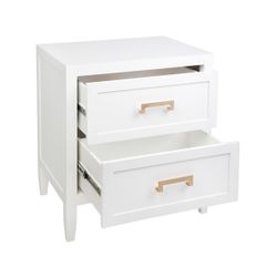 Soloman Large White Bedside Table Range