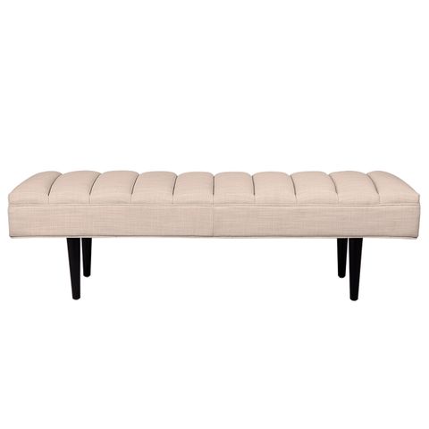 Central Park Bench Ottoman - Fawn Linen