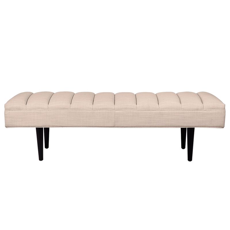 Central Park Bench Ottoman - Fawn Linen